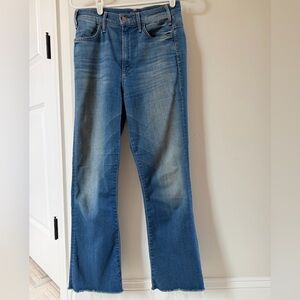 MOTHER Light Blue Cropped Ankle Jeans